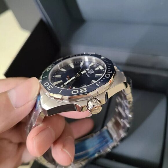 100% Authentic TAG Heuer Aquaracer Blue Dial 41mm Men's Watch WAY111C.BA0928 - Picture 5 of 10